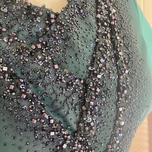 Pamella Roland Couture Blue Embellished Crystal Evening Gown 0-2 - Picture 4 of 13